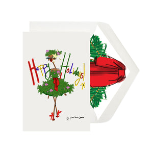 Jonathan Cohen x Dempsey and Carroll Holiday: Holiday Tress Dress- 10 cards and 10 hand-lined envelopes