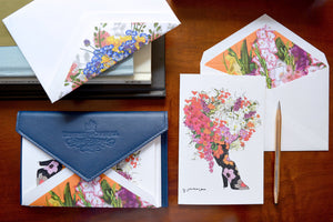 Jonathan Cohen X Dempsey and Carroll Foldover Boot 10 cards and 10 hand-lined envelopes