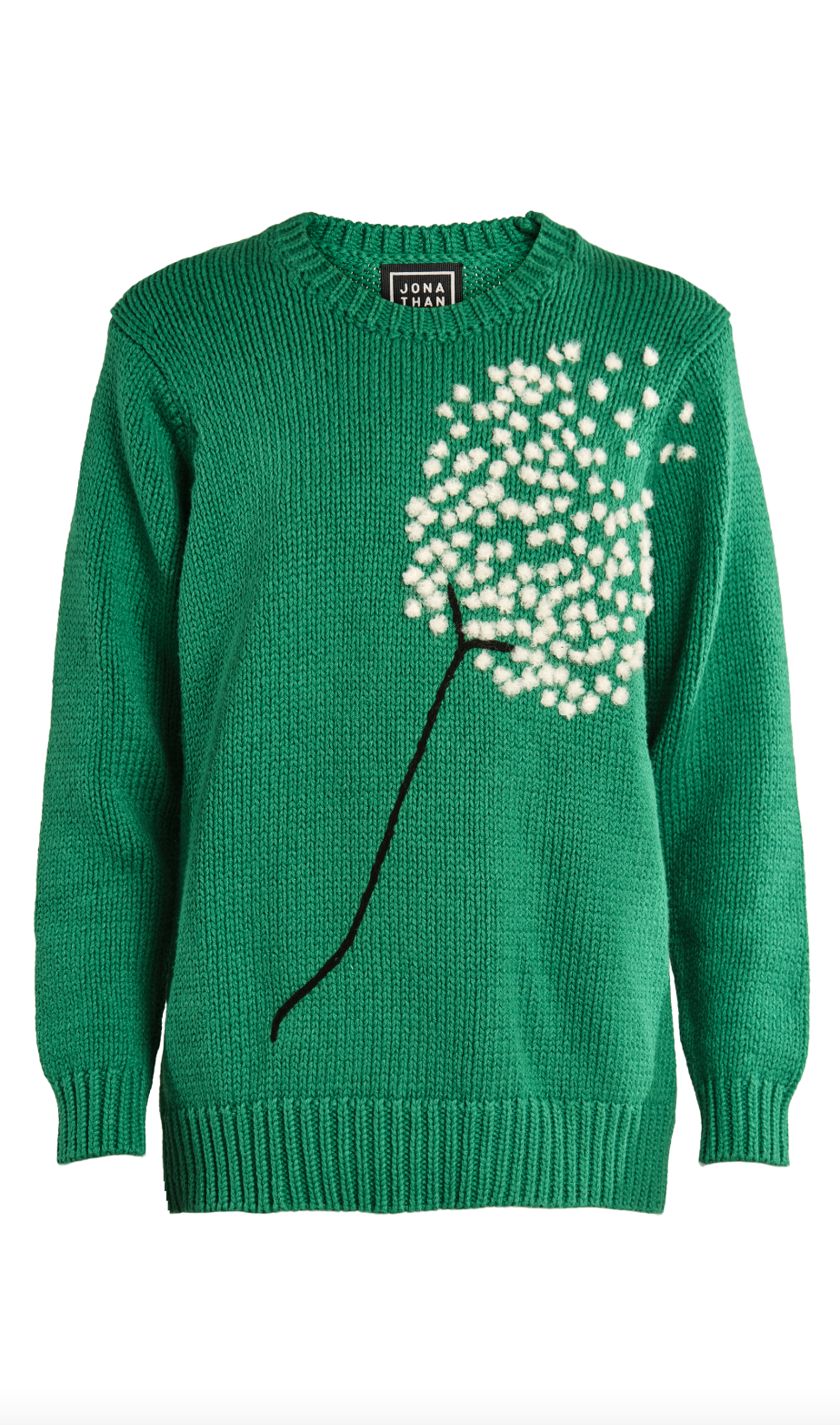 Green Dandelion Hand Embroidered Pullover – Jonathan Cohen