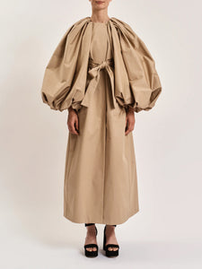 Cape Coat in Khaki Cotton