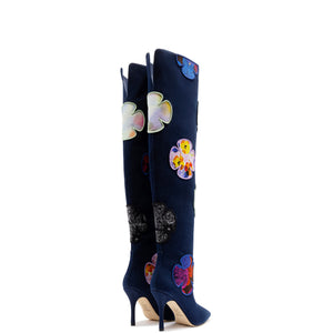 Denim Embroidered Boot