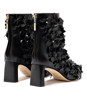 Larroude x Jonathan Cohen Alexis Bootie In Black Leather