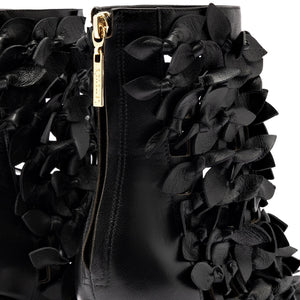 Larroude x Jonathan Cohen Alexis Bootie In Black Leather