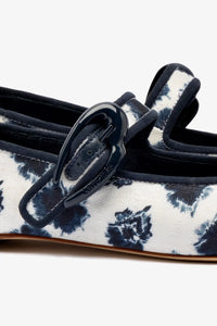 Larroude x Jonathan Cohen Verona Ballet Flat In Tiedye Ocean Linen