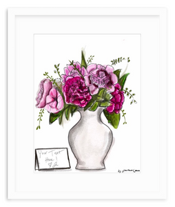 Peonies with Framing