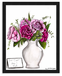 Peonies with Framing