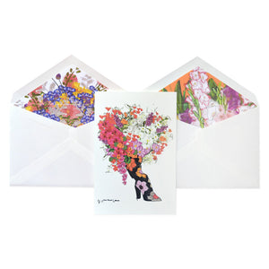 Jonathan Cohen X Dempsey and Carroll Foldover Boot 10 cards and 10 hand-lined envelopes
