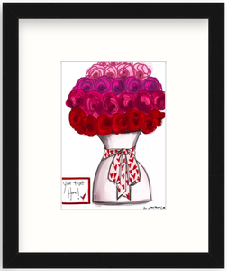 Valentine's Day Bouquet with Framing